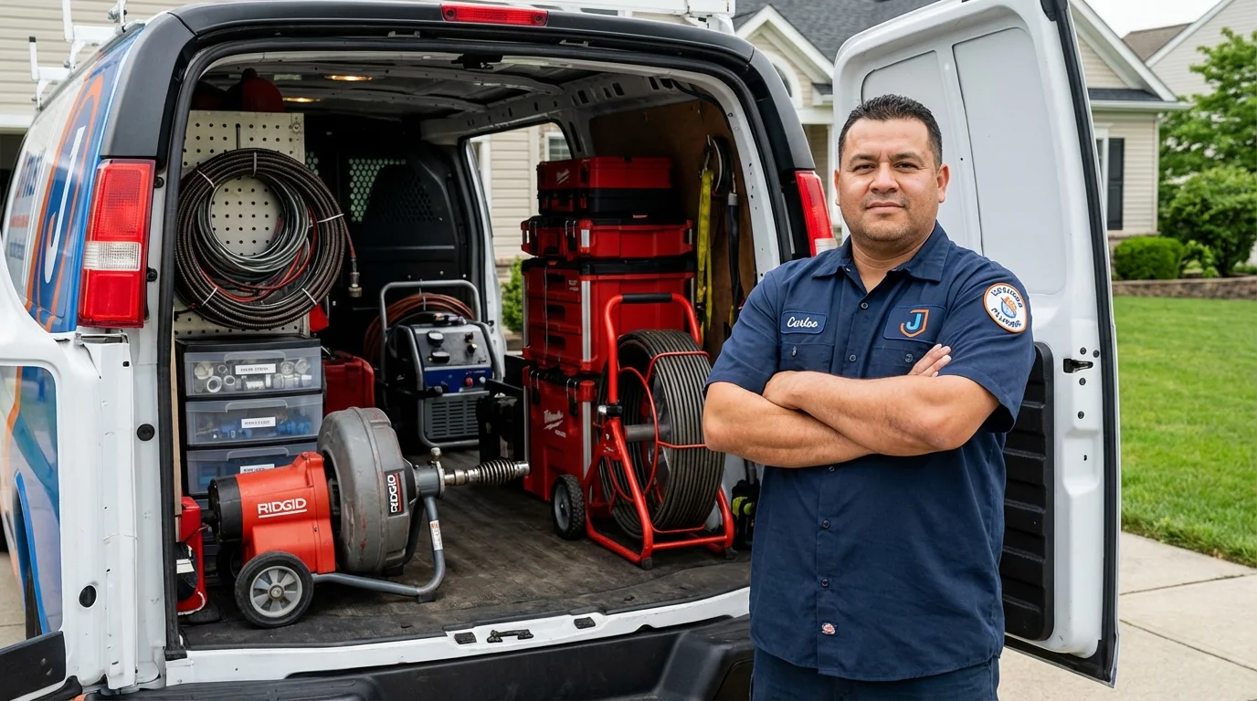 Professional drain cleaning equipment and Johns Plumbing LLC plumber in Tiptonville