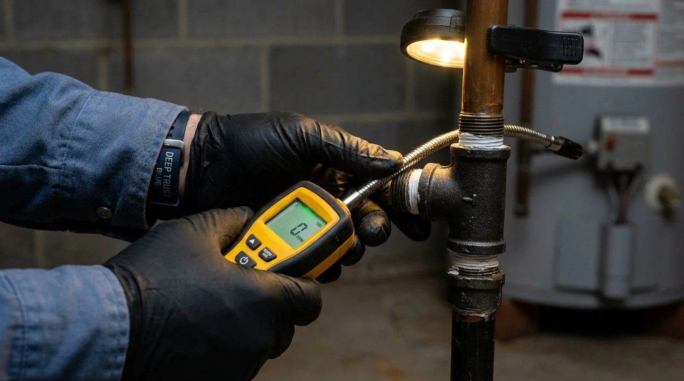 Gas leak detection with electronic sniffer by Johns Plumbing LLC in Tiptonville