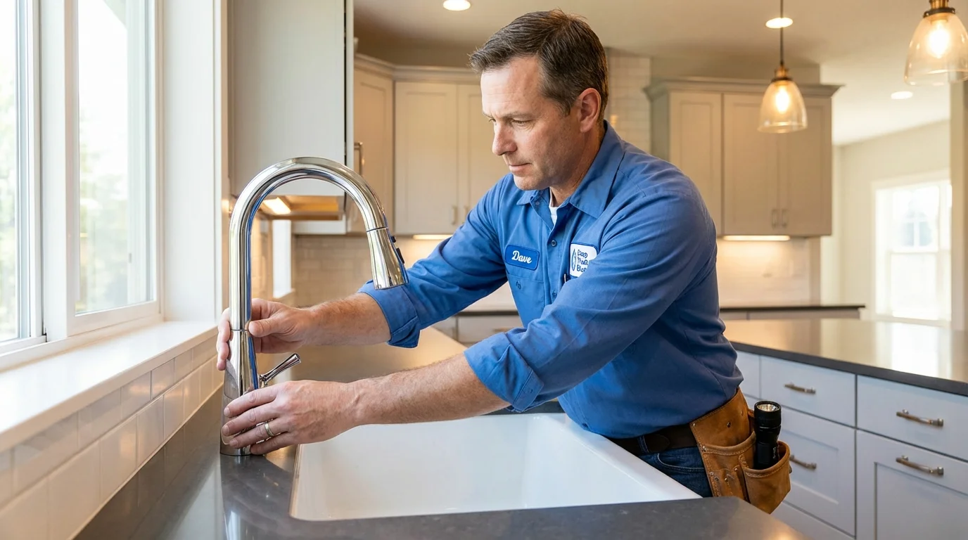Kitchen faucet installation by Johns Plumbing LLC in Tiptonville