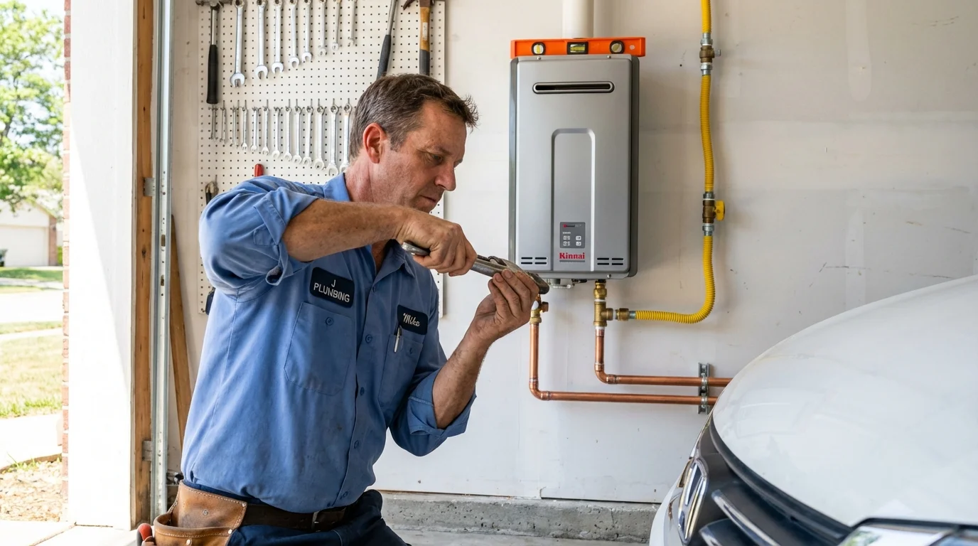 Tankless water heater installation by a Johns Plumbing LLC plumber in Tiptonville